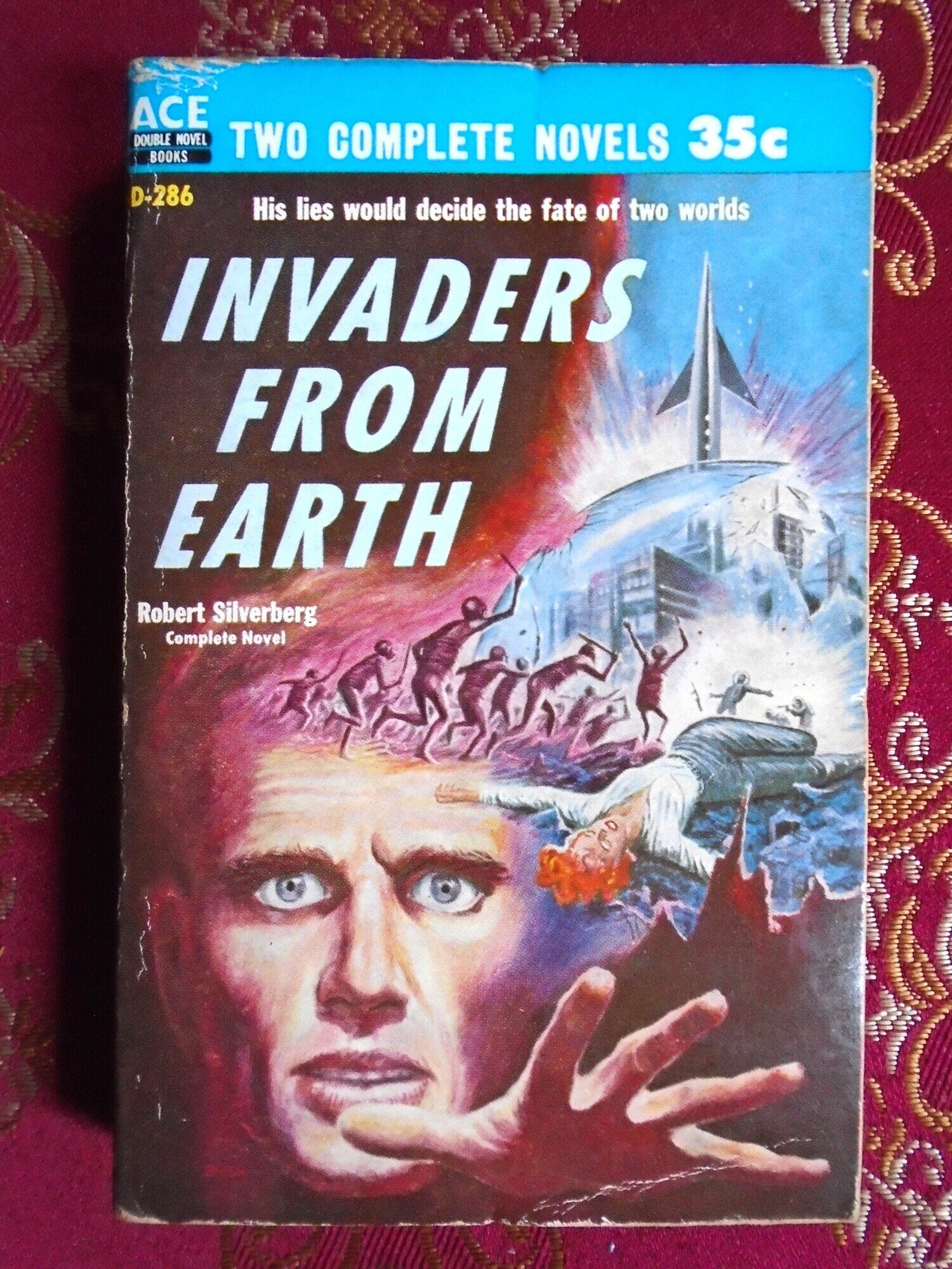 INVADERS FROM EARTH bound with ACROSS TIME | Robert Silverberg, David ...
