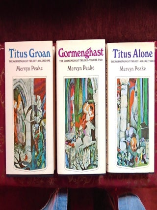 Item #58244 THE GORMENGHAST TRILOGY: TITUS GROAN; GORMENGHAST; TITUS ALONE. Mervyn Peake