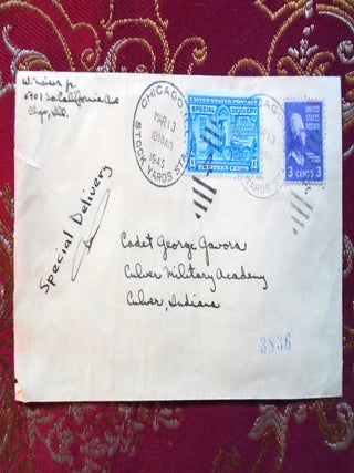 ENVELOPE COVER; SPECIAL DELIVERY; CANCELED CHICAGO STOCK YARDS STA, 1945