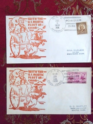 CACHET COVERS; WITH THE U.S. ASIATIC FLEET IN CHINA; TWO COVERS