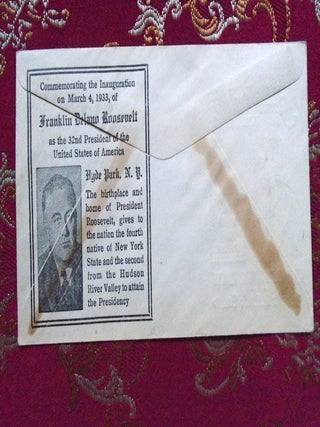 CACHET COVER; INAUGURATION, MARCH 4, 1933, A STAMP COLLECTOR FOR PRESIDENT