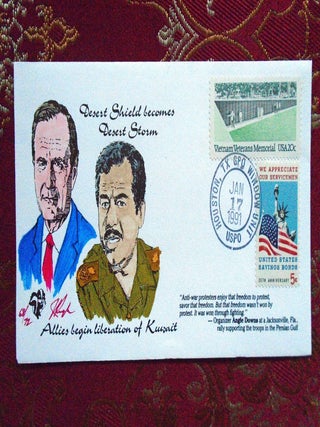 PUGH CACHETS, DESERT SHIELD BECOMES DESERT STORM, NO. 68 OF 72