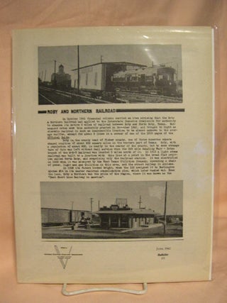 Item #26796 C.E.R.A. BULLETIN 38, ROBY AND NORTHERN RAILROAD