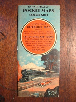 Item #27690 RAND McNALLY POCKET MAPS OF COLORADO FOR TOURISTS, TRAVELERS, SHIPPERS, GENERAL...