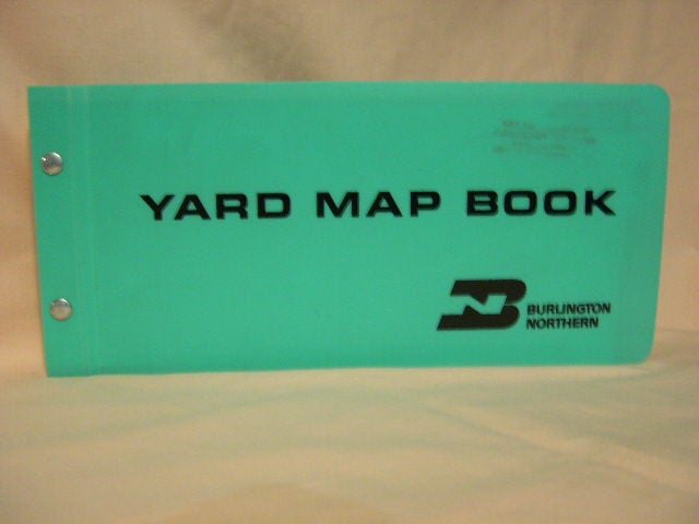 Item #28729 YARD MAP BOOK. Burlington Northern.