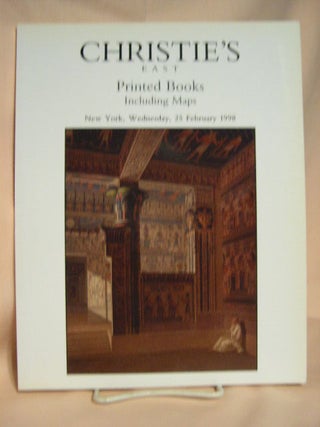 Item #29078 CHRISTIE'S EAST: PRINTED BOOKS INCLUDING MAPS. Christie's East
