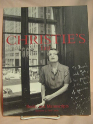 Item #29089 CHRISTIE'S EAST BOOKS AND MANUSCRIPTS. Christie's