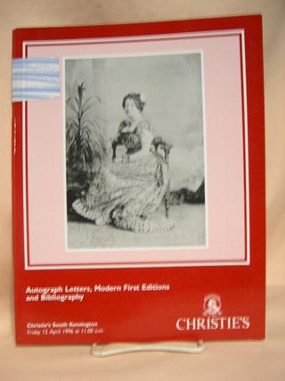 Item #29163 CHRISTIE'S SOUTH KENSINGTON: AUTOGRAPH LETTERS, MODERN FIRST EDITIONS, AND...