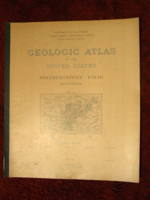 Item #32639 GEOLOGIC ATLAS OF THE UNITED STATES; STANDINGSTONE FOLIO, TENNESSEE; FOLIO 53. Marius R. Campbell, Charles D. Walcott.