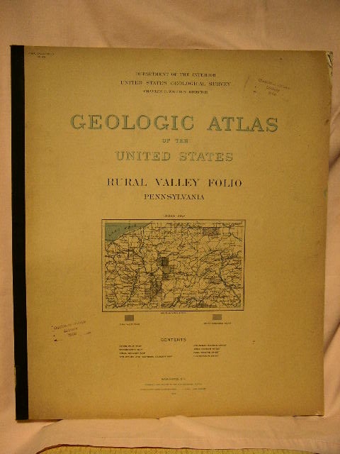 Item #32701 GEOLOGIC ATLAS OF THE UNITED STATES; RURAL VALLEY FOLIO, PENNSYLVANIA; FOLIO 125. Charles Butts, Charles D. Walcott.