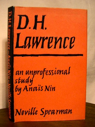 Item #33272 D.H. LWARENCE, AN UNPROFESSIONAL STUDY. Anaïs Nin