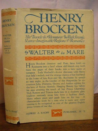 Item #33793 HENRY BROCKEN, HIS TRAVELS & ADVENTURES IN THE RICH, STRANGE, SCARCE-IMAGINABLE...