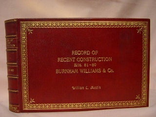Item #34132 RECORD OF RECENT CONSTUCTION, NOS. 21-30, BURNHAM WILLIAMS & CO