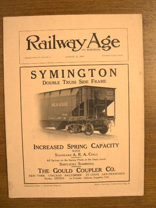 Item #35360 RAILWAY AGE: VOLUME 85, NUMBER 6, AUGUST 11, 1928. Samuel O. Dunn