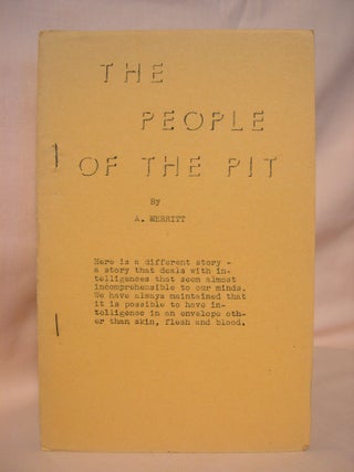 Item #36070 THE PEOPLE OF THE PIT. A. Merritt, Abraham