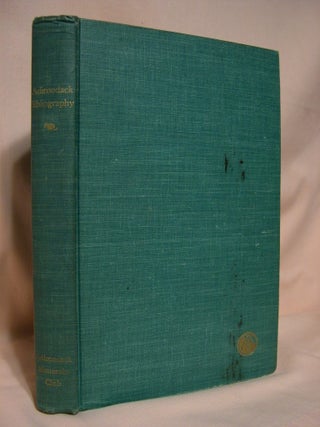 Item #36385 ADIRONDACK BIBLIOGRAPHY; A LIST OF BOOKS, PAMPHLETS AND PERIODICAL ARTICLES THROUGH...