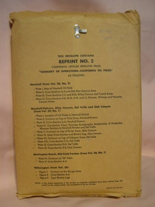 Item #38067 REPRINT NO. 2. ARTICLES REPRINTED FROM "SUMMARY OF OPERATIONS CALIFORNIA OIL FIELDS"