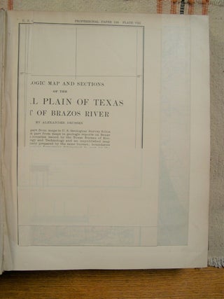 SHORTER CONTRIBUTIONS TO GENERAL GEOLOGY 1922. UNITED STATES GEOLOGICAL SURVEY PROFESSIONAL PAPERS 126 - 131: PAPER 126, GEOLOGY OF THE COASTAL PLAIN OF TEXAS WEST OF BRAZOS RIVER; REMAINING PROFESSIONAL PAPERS LISTED BELOW