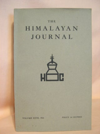 Item #38167 THE HIMALAYAN JOURNAL; RECORDS OF THE HIMALAYAN CLUB, VOL. XXVII, 1966. Dr. K. Biswas