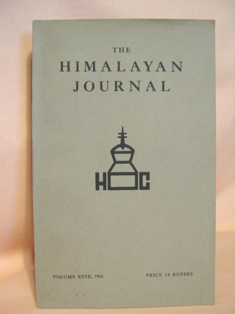 Item #38167 THE HIMALAYAN JOURNAL; RECORDS OF THE HIMALAYAN CLUB, VOL. XXVII, 1966. Dr. K. Biswas.
