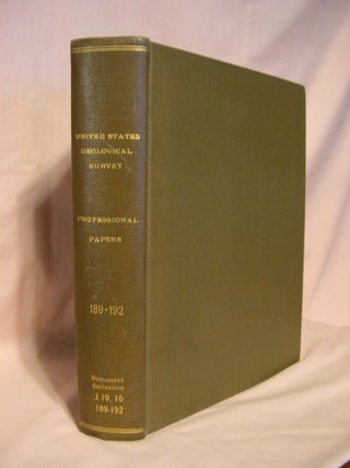 Item #38279 UNITED STATES GEOLOGICAL SURVEY PROFESSIONAL PAPERS 189 (SHORTER CONTRIBUTIONS TO...