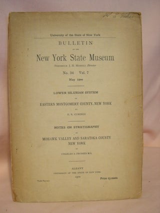 Item #38376 LOWER SILURIAN SYSTEM OF EASTERN MONTGOMERY COUNTY, NEW YORK and NOTES ON...