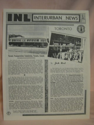 Item #38712 INL: TORONTO: - INTERUBAN NEWS LETTER - JULY, 1945. Ira L. Swett