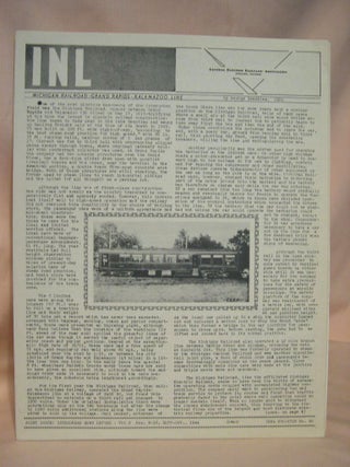 Item #38718 INL: - INTERUBAN NEWS LETTER - SEPTEMBER-OCTOBER, 1944. Ira L. Swett
