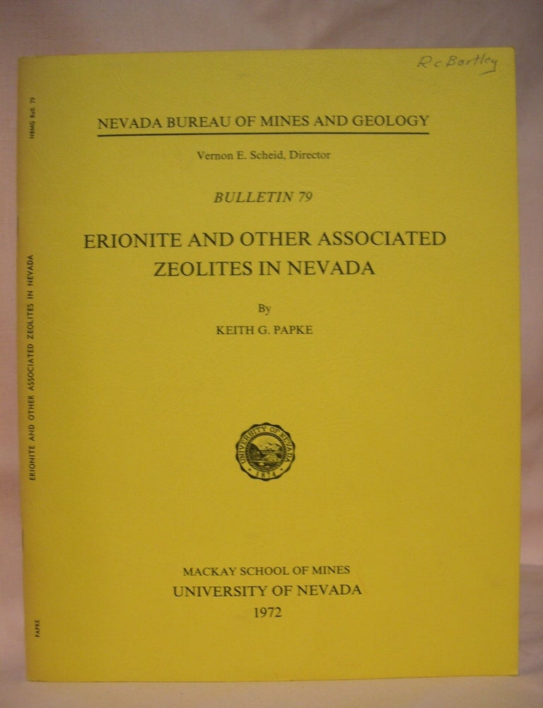 ERIONITE AND OTHER ASSOCIATED ZEOLITES IN NEVADA; NEVADA BUREAU OF ...