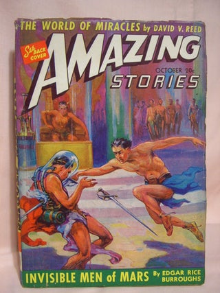 Item #40899 INVISIBLE MEN OF MARS. AMAZING STORIES, OCTOBER, 1941; VOLUME 15, ISSUE NO. 10....
