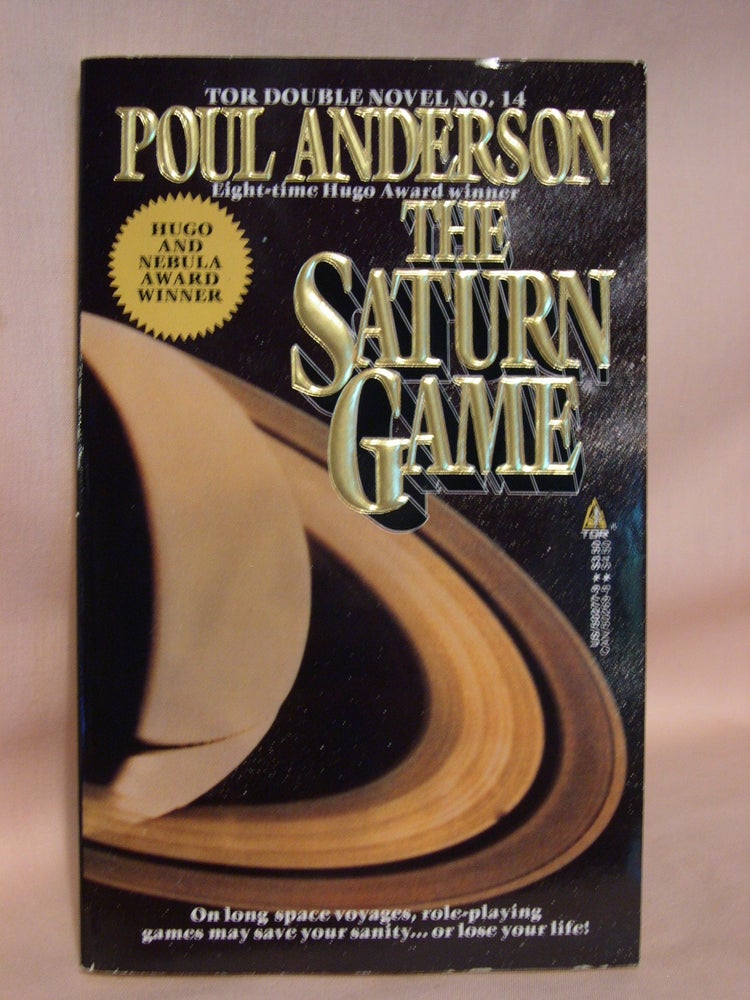 Item #41644 THE SATURN GAME, bound with ICEBORN. Poul Anderson, Gregory Benford, Paul A. Carter.