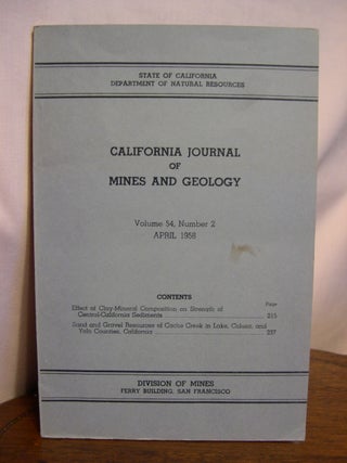 Item #42152 EFFECT OF CLAY-MINERAL COMPOSITION ON STRENGTH OF CENTRAL-CALIFORNIA SEDIMENTS and...