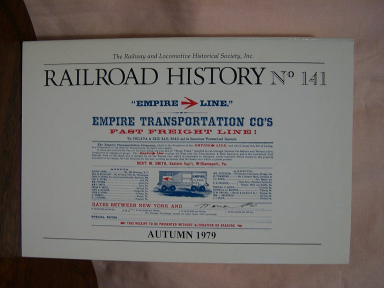 Item #42454 THE RAILROAD AND LOCOMOTIVE HISTORICAL SOCIETY, RAILROAD HISTORY 141, AUTUMN 1979. John H. White, Jr.