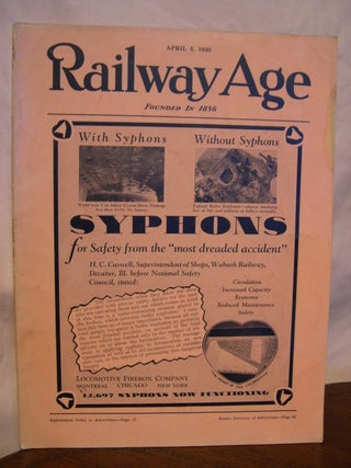 Item #42514 RAILWAY AGE: VOLUME 88, NUMBER 14, APRIL 5, 1930. Samuel O. Dunn