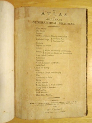 AN ATLAS TO GUTHRIE'S GEOGRAPHICAL GRAMMAR