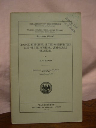 Item #43401 GEOLOGIC STRUCTURE OF THE NORTHWESTERN PART OF THE PAWHUSKA QUADRANGLE, OKLAHOMA;...