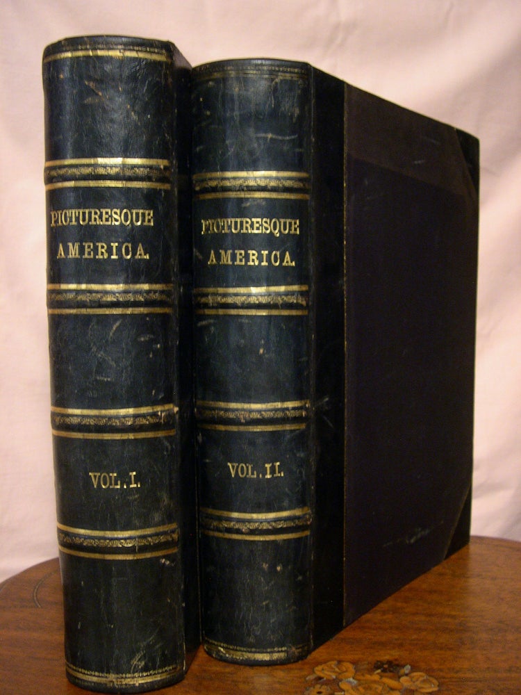 Item #43781 PICTURESQUE AMERICA; OR, THE LAND WE LIVE IN. A DELINEATION BY PEN AND PENCIL OF THE MOUNTANS, RIVERS, LAKES, FORESTS, WATER-FALLS, SHORES, CANONS, VALLEYS, CITIES, AND OTHER PICTURESQUE FEATURES OF OUR COUNTRY. VOLUMES I & II. William Cullen Bryant.