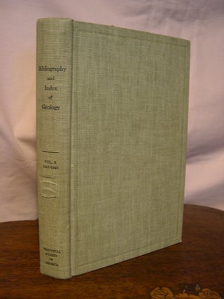 Item #43980 BIBLIOGRAPHY AND INDEX OF GEOLOGY EXCLUSIVE OF NORTH AMERICA, VOLUME 9, 1941-1942....
