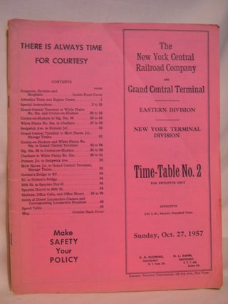 Item #46290 THE NEW YORK CENTRAL RAILROAD COMPANY AND GRAND CENTRAL TEMINAL; EASTERN DIVISION;...