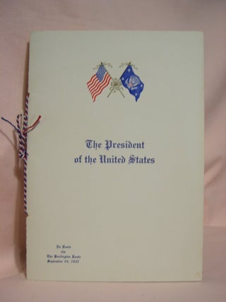 Item #46932 THE PRESIDENT OF THE UNITED STATES, EN ROUTE VIA THE BURLINGTON ROUTE, SEPTEMBER 24,...