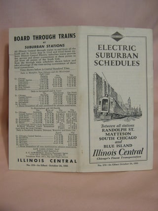 Item #47277 ILLINOIS CENTRAL ELECTRIC SUBURBAN [PASSENGER] SCHEDULES BETWEEN ALL STATIONS;...