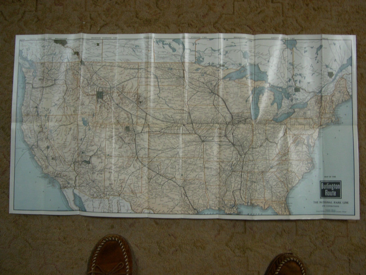 BURLINGTON ROUTE UNITED STATES MAP AND VACATION GUIDE