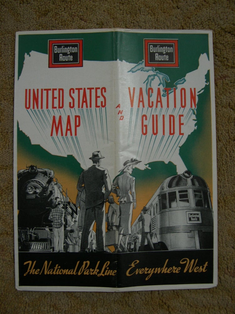Item #47294 BURLINGTON ROUTE UNITED STATES MAP AND VACATION GUIDE