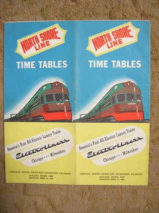 Item #47496 NORTH SHORE LINE [PASSENGER] TIME TABLES, EFFECTIVE APRIL 27, 1941; CHICAGO-MILWAUKEE