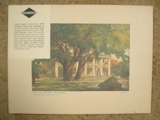THREE OAKS PLANTATION, NEW ORLEANS: ST. LOUIS CATHEDRAL: THE CABILDO, NEW ORLEANS: THE PONTALBA APARTMENTS [FOUR AL METTEL COLOR PRINTS]