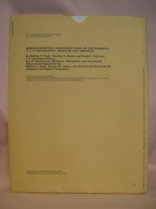 Item #48067 MINERAL-RESOURCE ASSESSMENT MAPS OF THE HARRISON 1° x 2° QUADRANGLE, MISSOURI AND...
