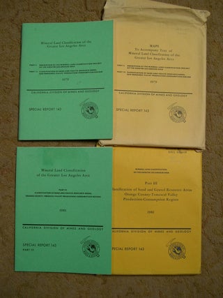 Item #48133 MINERAL LAND CLASSIFICATION OF THE GREATER LOS ANGELES AREA; PARTS I, II & III....