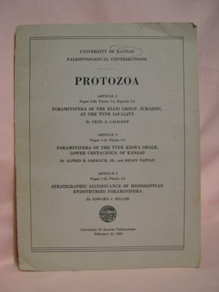 Item #48382 PROTOZOA; ARTICLE 2, FORAMINIFERA OF THE ELLIS GROUP, JURASSIC, AT THE TYPE LOCALITY;...