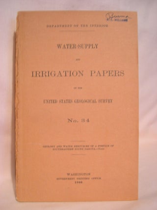 Item #48571 GEOLOGY AND WATER RESOURCES OF A PORTION OF SOUTHEASTERN SOUTH DAKOTA; WATER-SUPPLY...