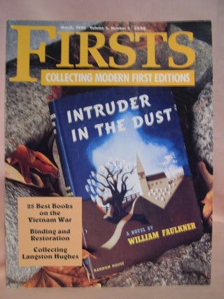 Item #48665 FIRSTS: COLLECTING MODERN FIRST EDITIONS; THE BOOK COLLECTOR'S MAGAZINE; OCTOBER,...